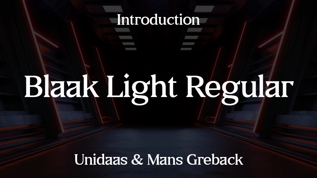 Blaak Light PERSONAL USE Regular Font Sample Image 1