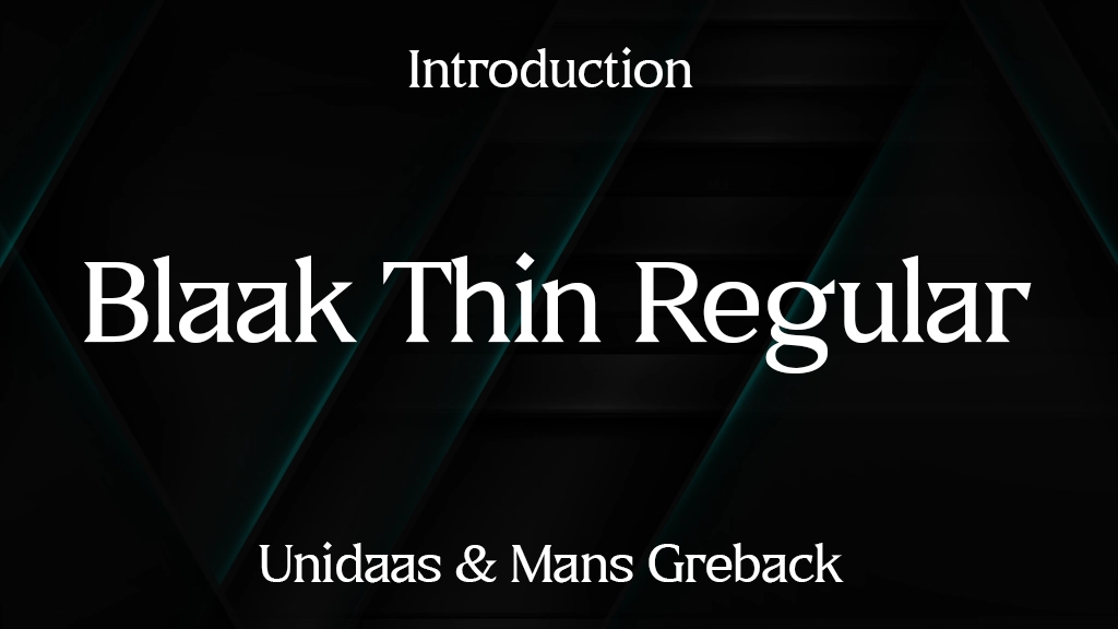 Blaak Thin PERSONAL USE Regular Font Sample Image 1