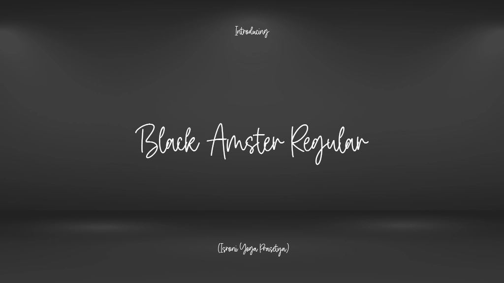 Black Amster Regular Font Sample Images  1