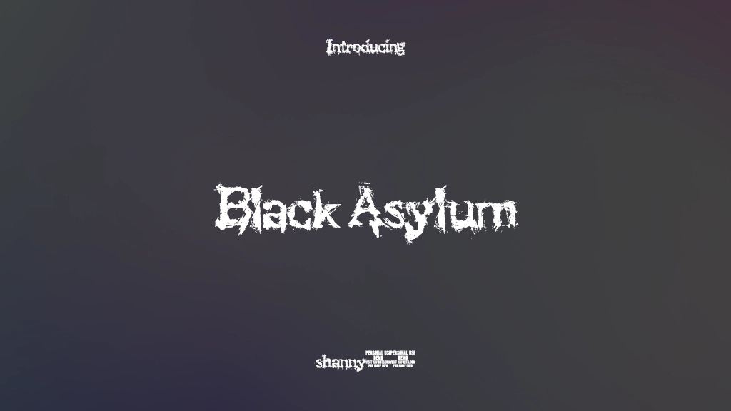 Black Asylum Font Sample Images  1