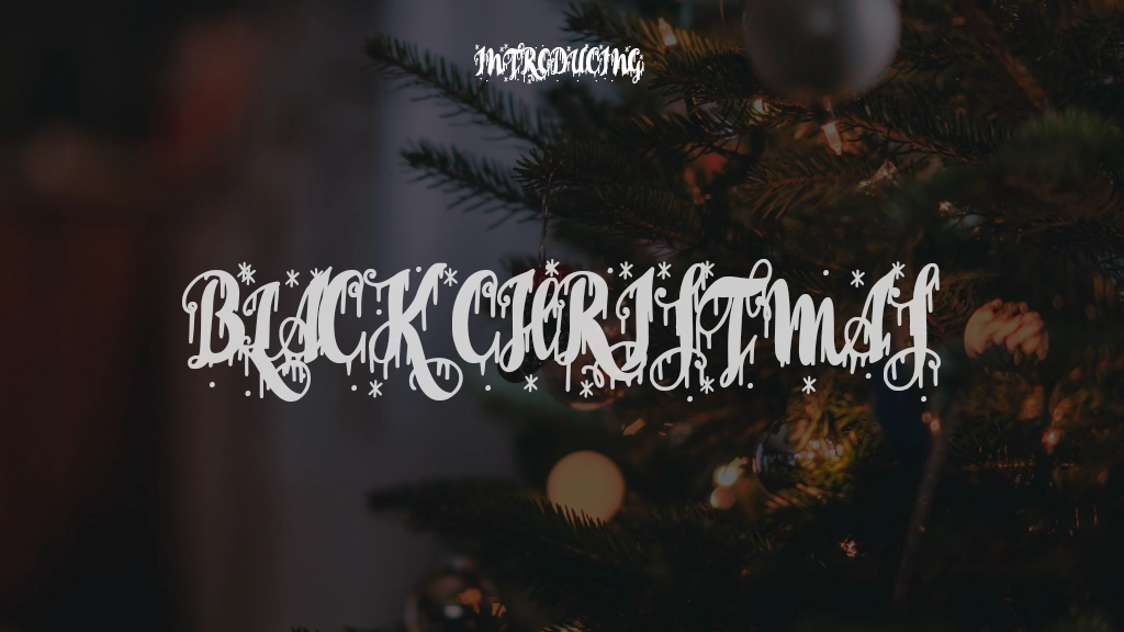 Black Christmas Font Sample Images  1