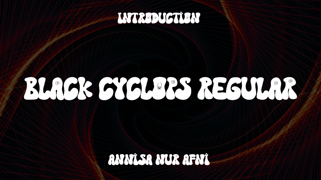 Black Cyclops Regular Font Sample Image 1