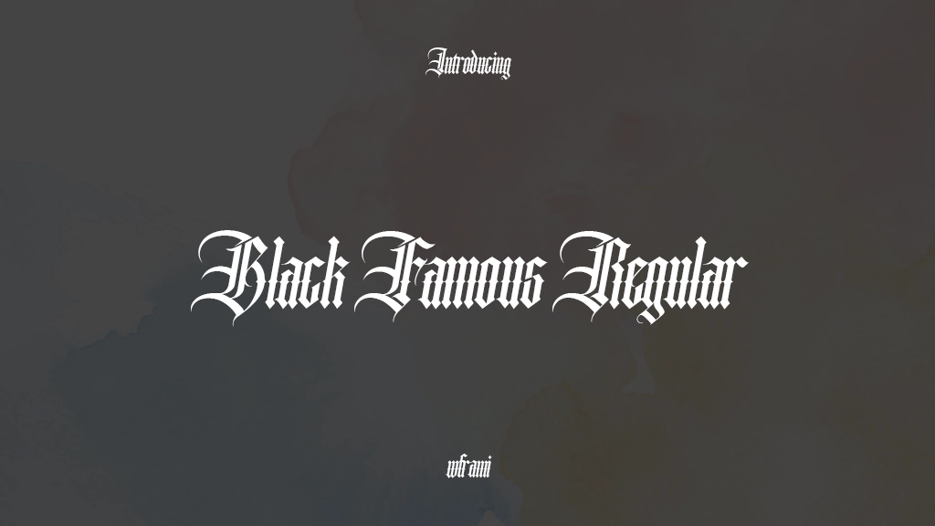 Black Famous Regular 글꼴 샘플 이미지  1