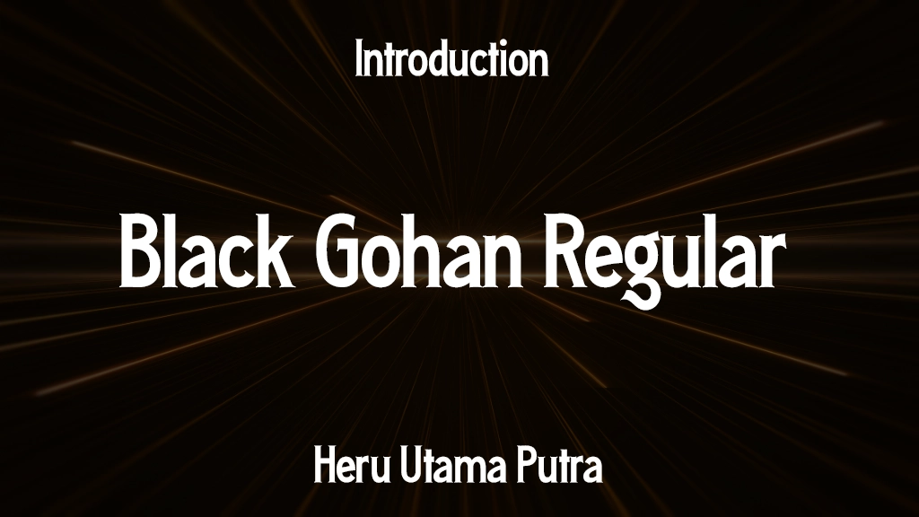 Black Gohan Regular Font Sample Image 1