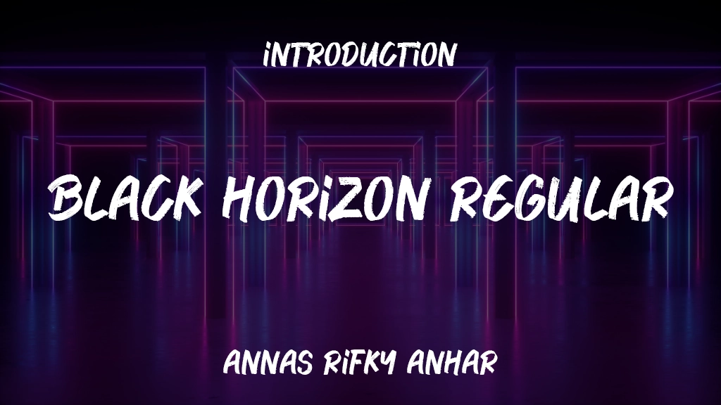 BLACK HORIZON Regular Font Sample Image 1