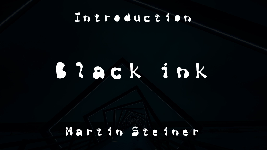 Black ink Font Sample Image 1