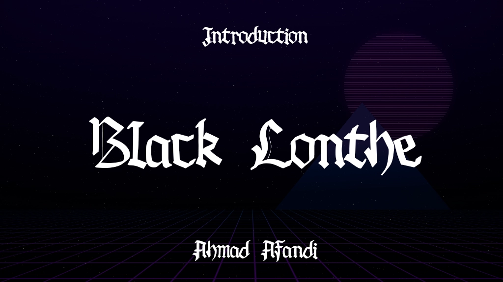 Black Lonthe - Personal Use Regular Font Sample Image 1