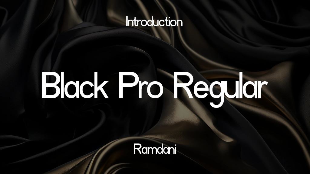 Black Pro Regular Font Sample Image 1