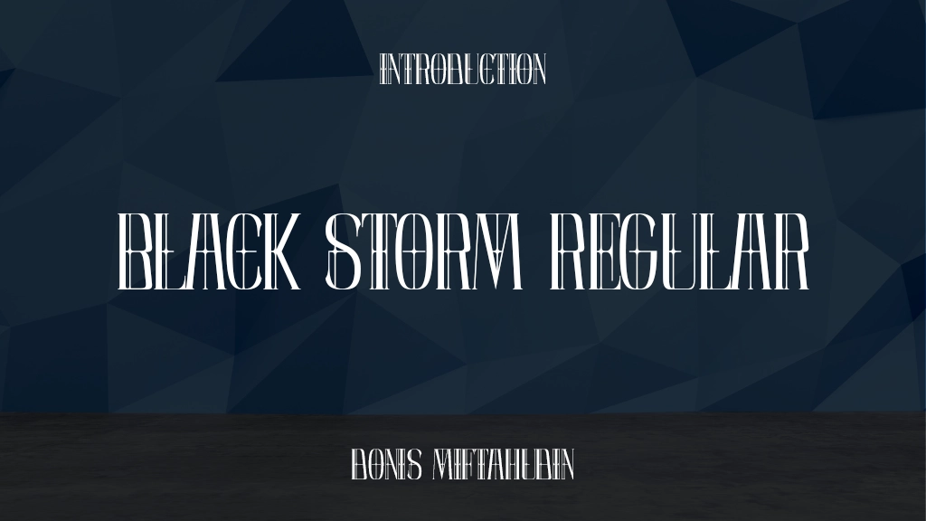 Black Storm Personal Use Regular Font Sample Image 1