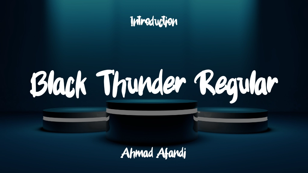 Black Thunder Regular Font Sample Image 1