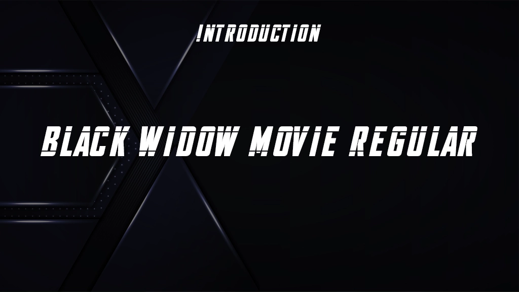 Black Widow Movie Regular Font Sample Image 1