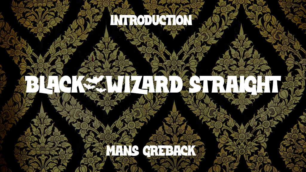 Black Wizard Straight PERSONAL Regular Font Sample Image 1