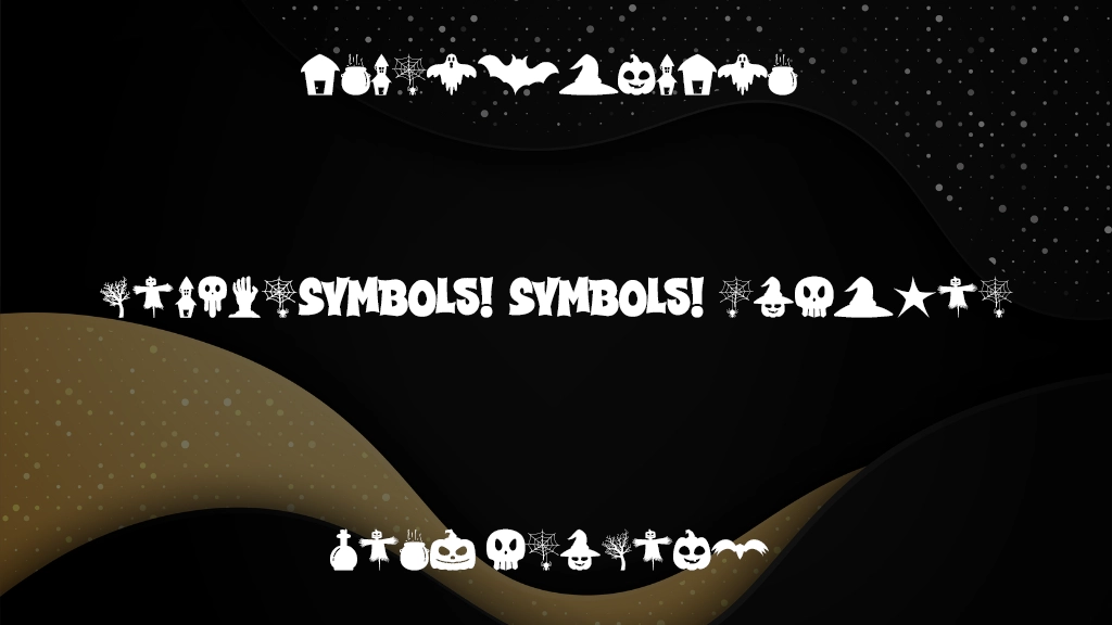 Black Wizard Symbols Regular Font Sample Image 1