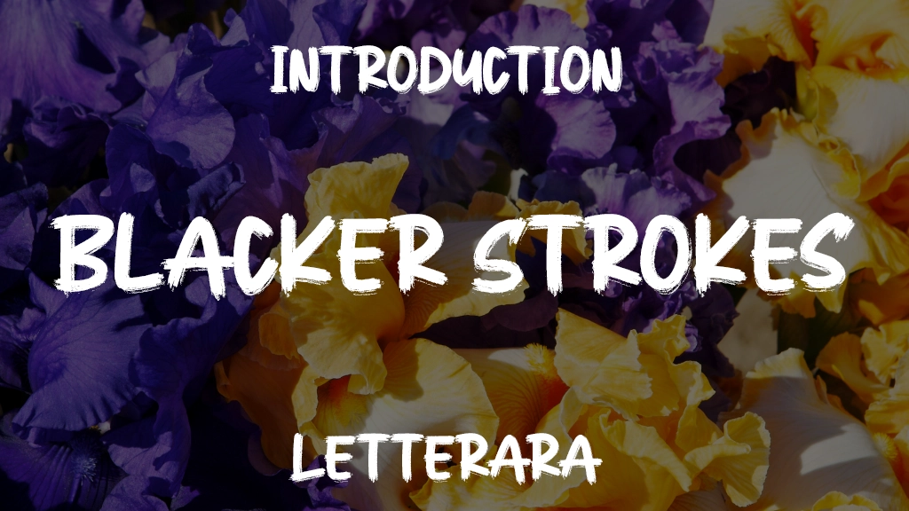 Blacker Strokes - Personal use Regular Font Sample Image 1