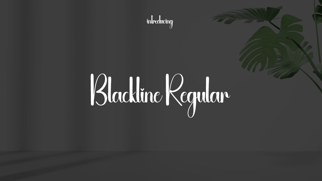 Blackline Regular Imágenes de muestra de fuentes  2