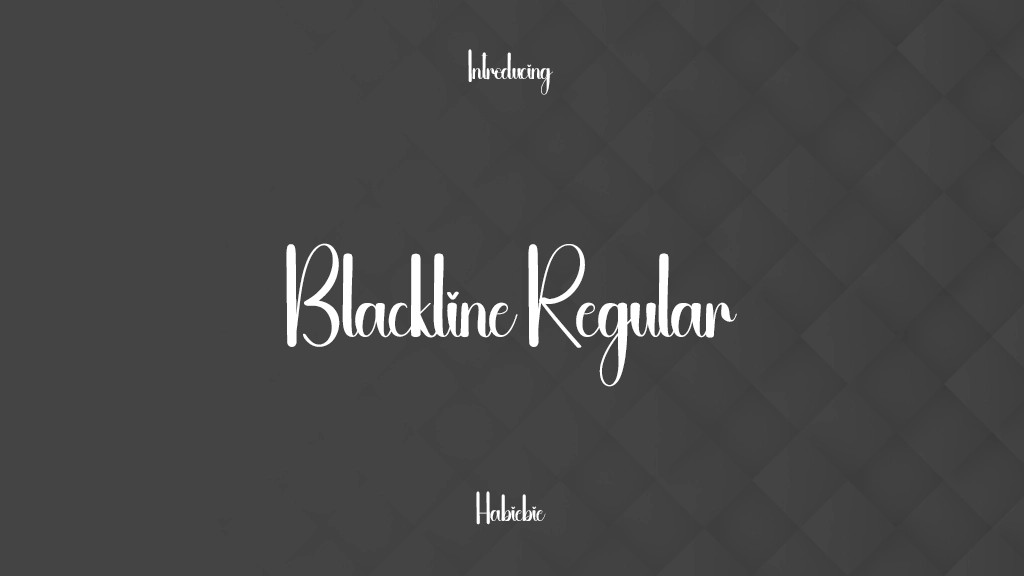 Blackline Regular Imágenes de muestra de fuentes  1