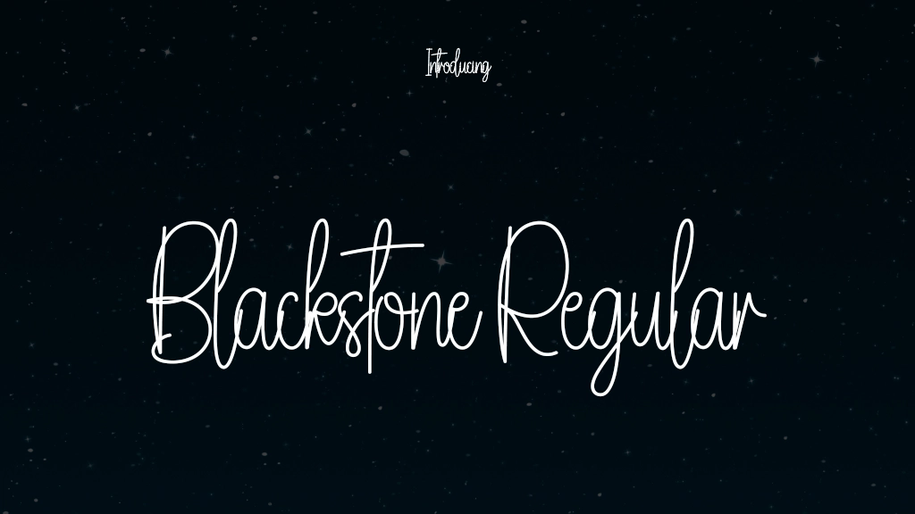 Blackstone Regular Beispielbilder für Schriftarten  1