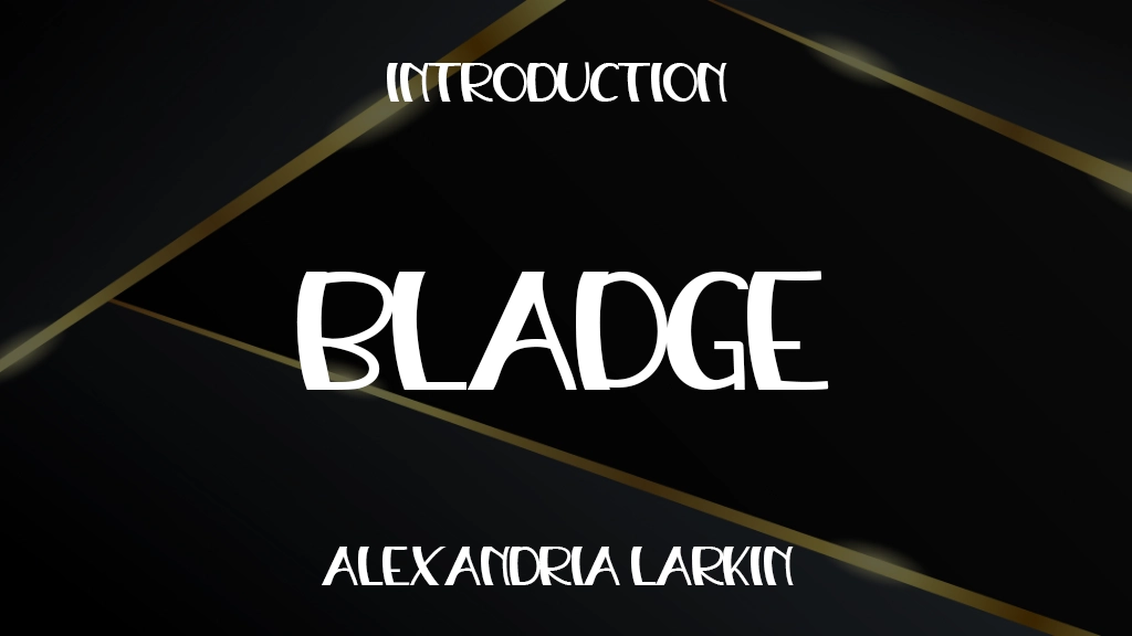 Bladge Font Sample Image 1