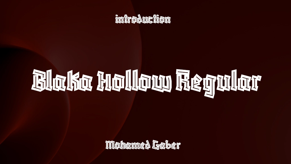 Blaka Hollow Regular Font Sample Image 1