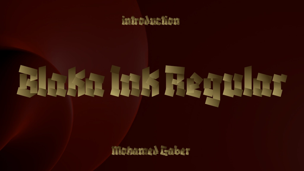 Blaka Ink Regular Font Sample Image 1