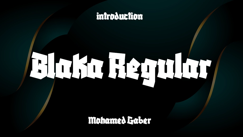 Blaka Regular Font Sample Image 1