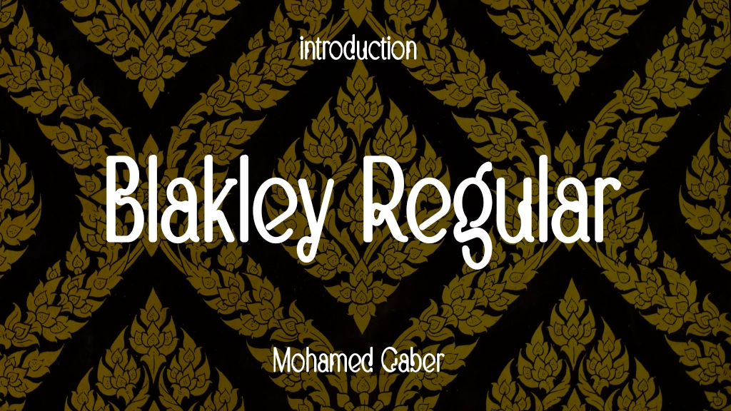 Blakley Regular Font Sample Image 1