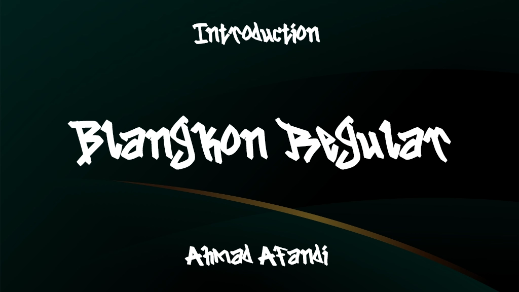 Blangkon Regular Font Sample Image 1