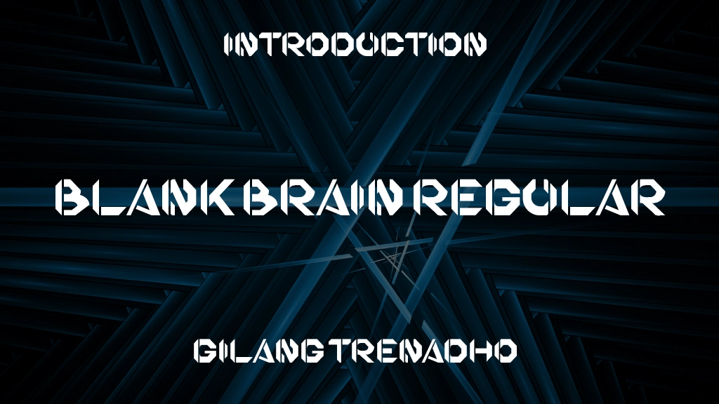 BLANK BRAIN Regular Font Sample Image 1