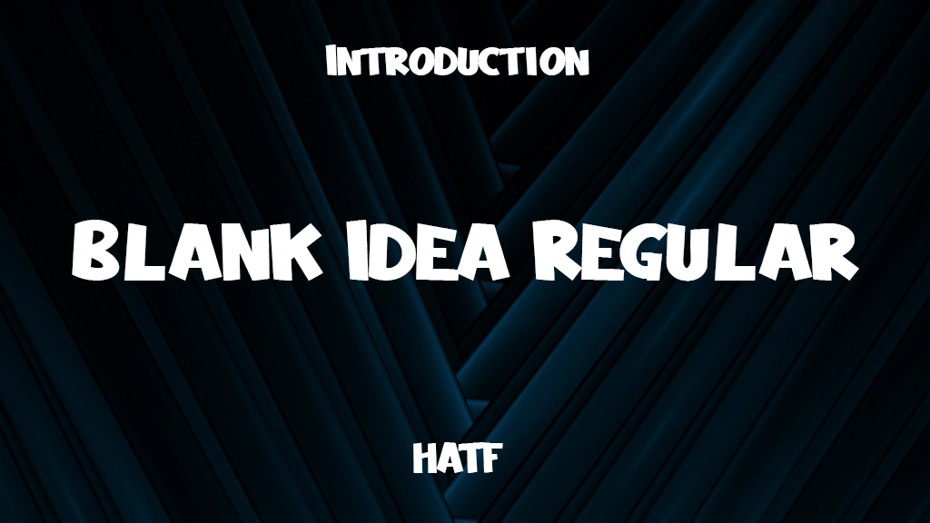 Blank Idea Regular Font Sample Image 1