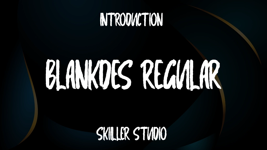 Blankdes Regular Font Sample Image 1