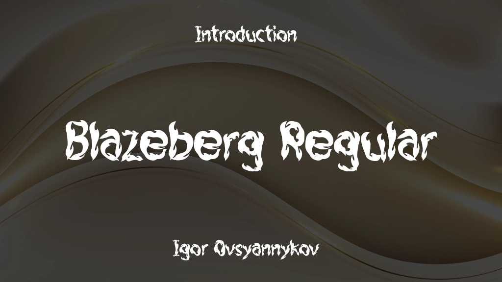 Blazeberg Regular Font Sample Image 1