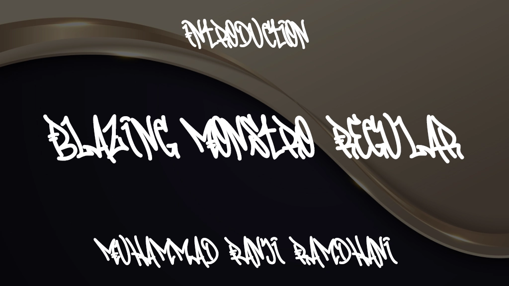 Blazing Monstro Regular Font Sample Image 1