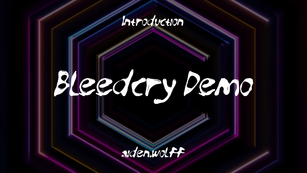 Bleedcry Demo Font Sample Image 1