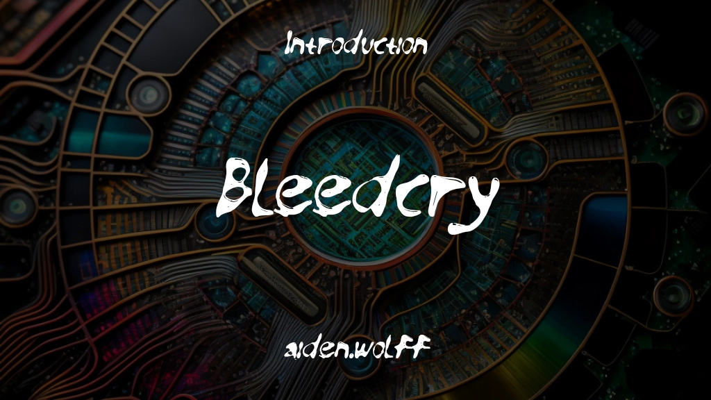 Bleedcry Font Sample Image 1