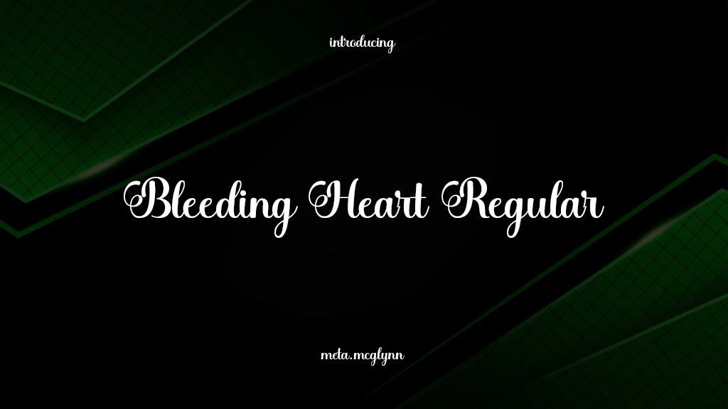 Bleeding Heart Regular Images d’exemples de polices  1