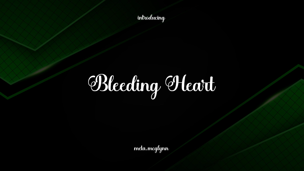 Bleeding Heart Images d’exemples de polices  1