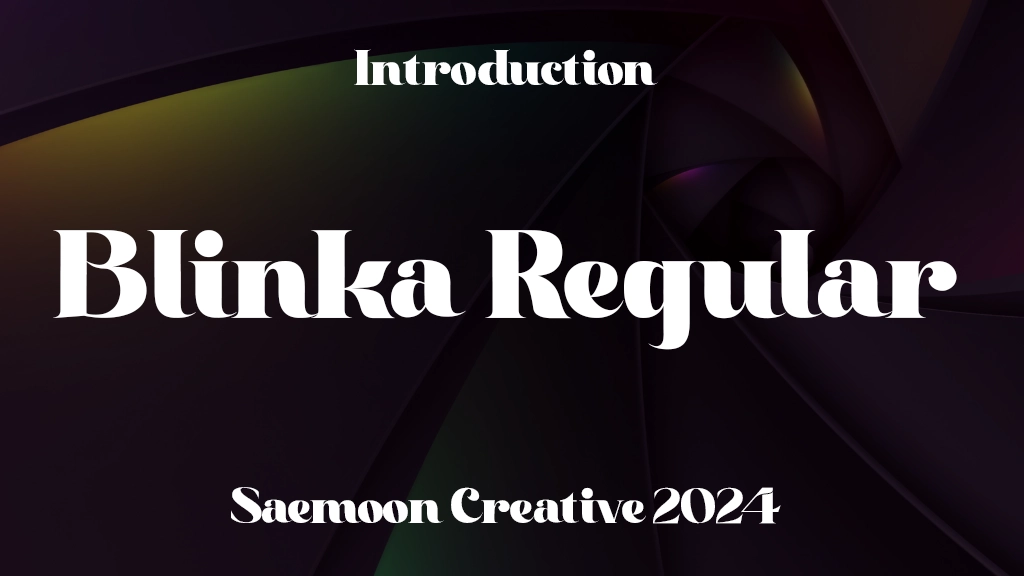 Blinka Regular Font Sample Image 1