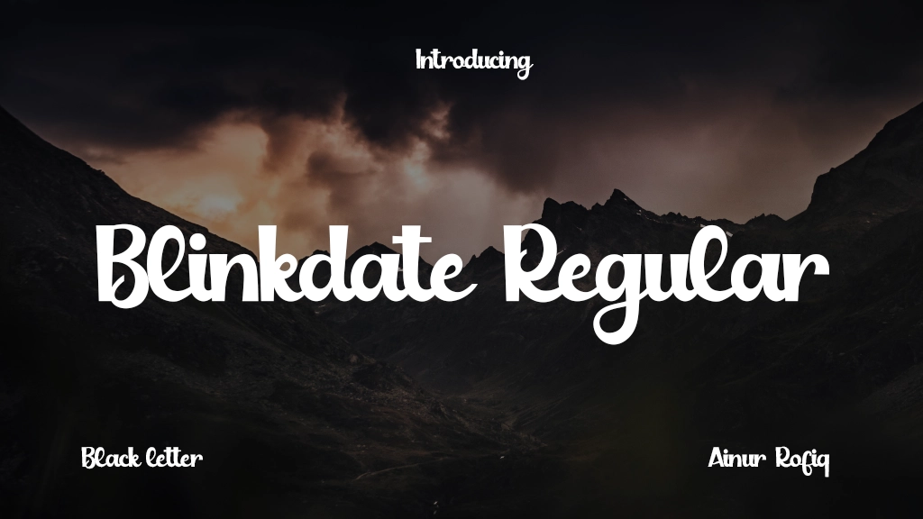 Blinkdate Regular Font Sample Image 1