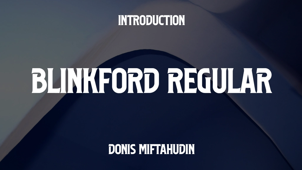 Blinkford Personal Use Regular Font Sample Image 1