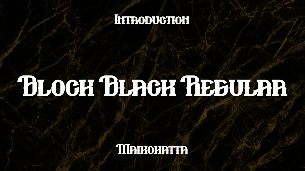 Block Black Regular Font Sample Image 1