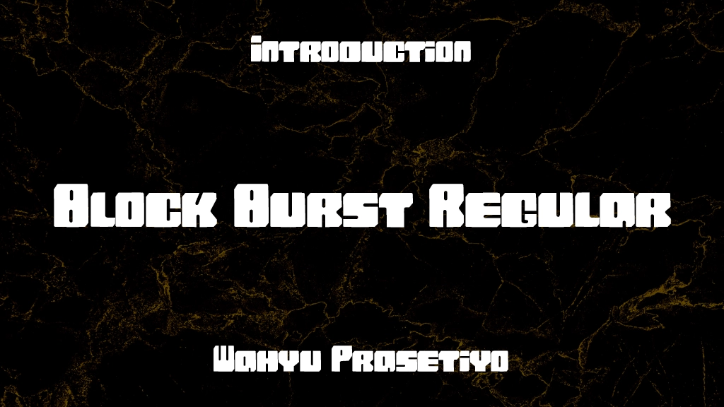 Block Burst Regular Font Sample Image 1