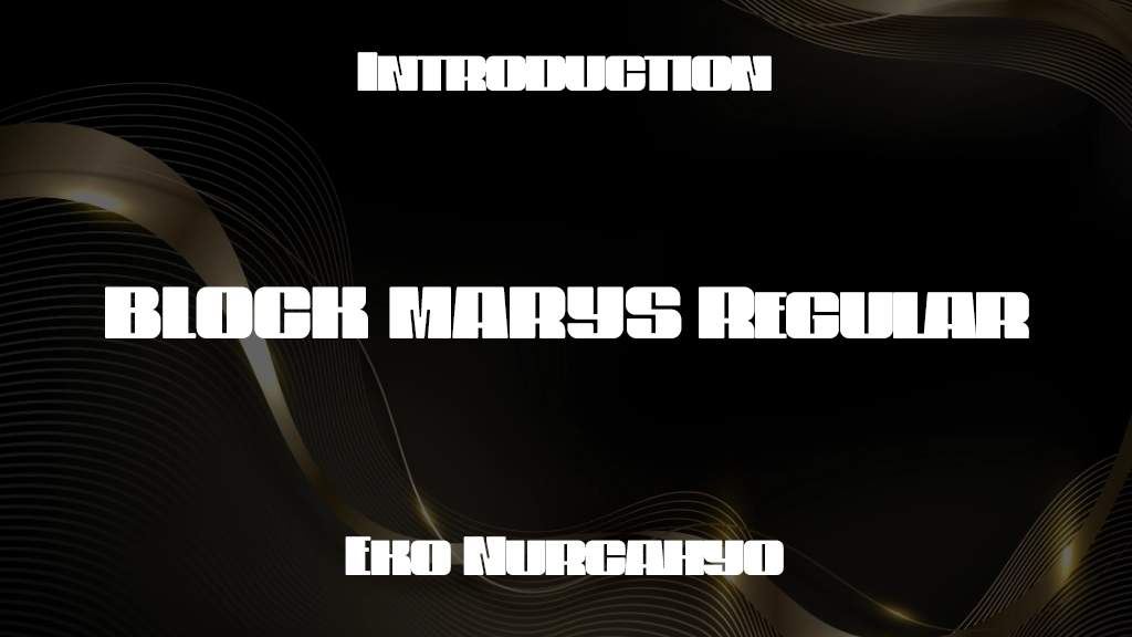 Block Marys Regular Font Sample Image 1