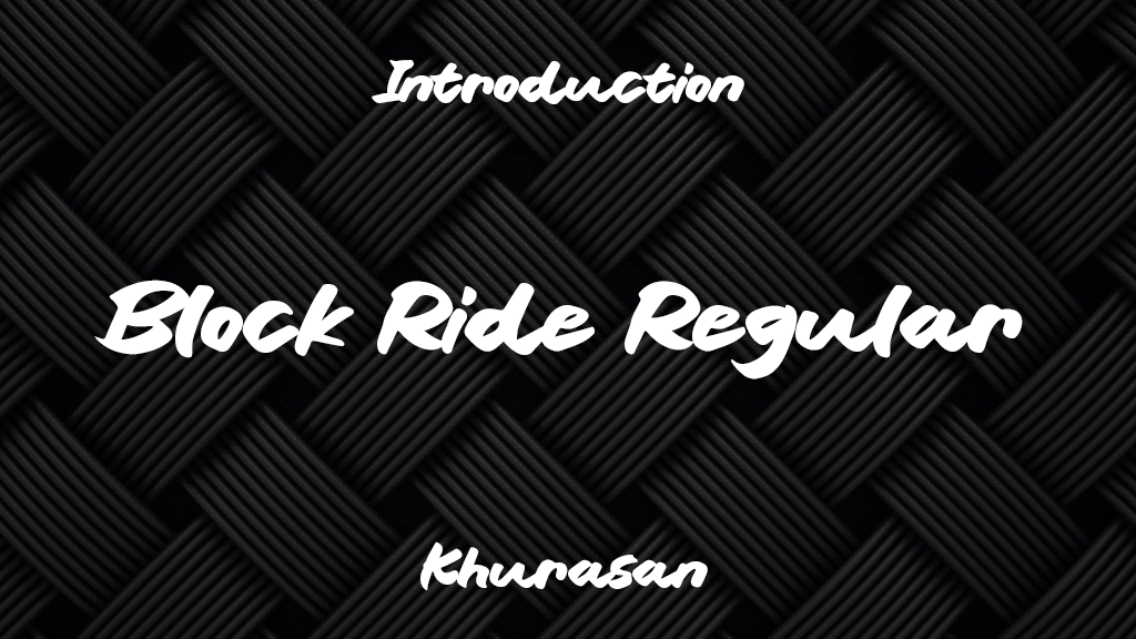 Block Ride Regular Font Sample Image 1