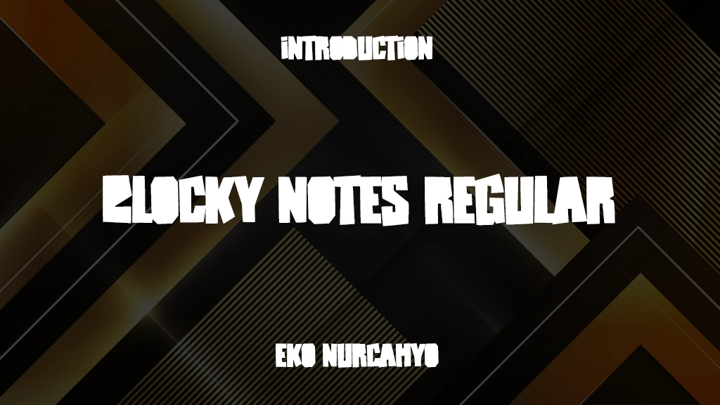 Blocky Notes Regular Font Sample Image 1