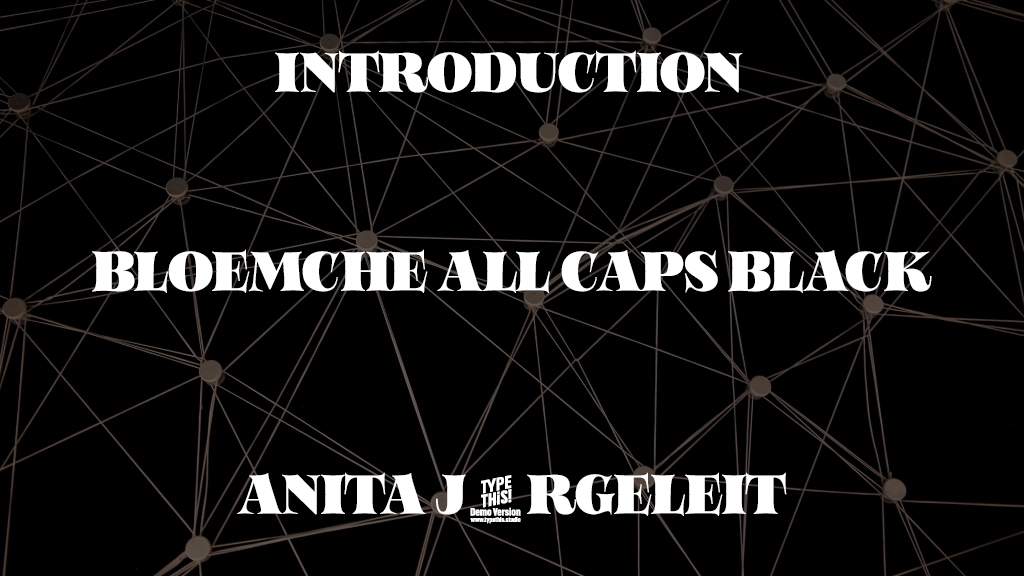 Bloemche All Caps Black Trial Font Sample Image 1