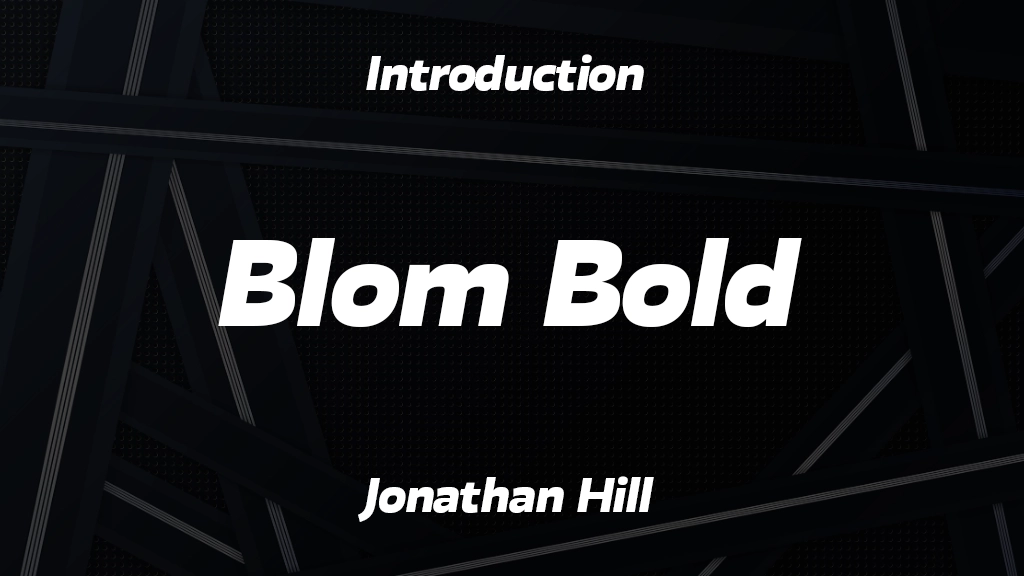 Blom Bold Font Sample Image 1