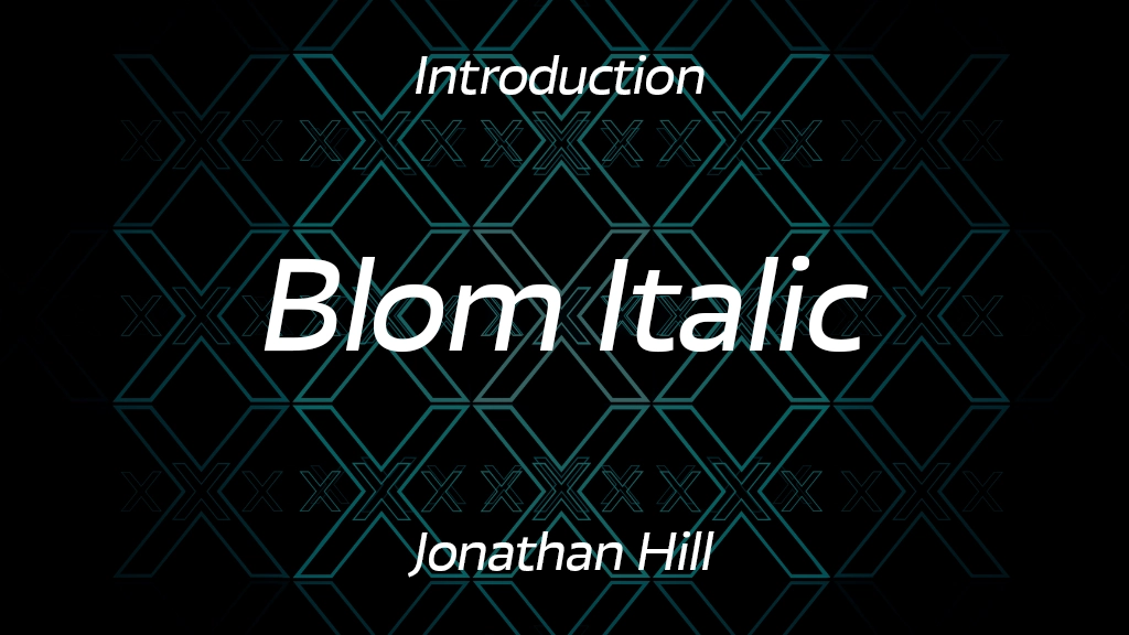 Blom Italic Font Sample Image 1