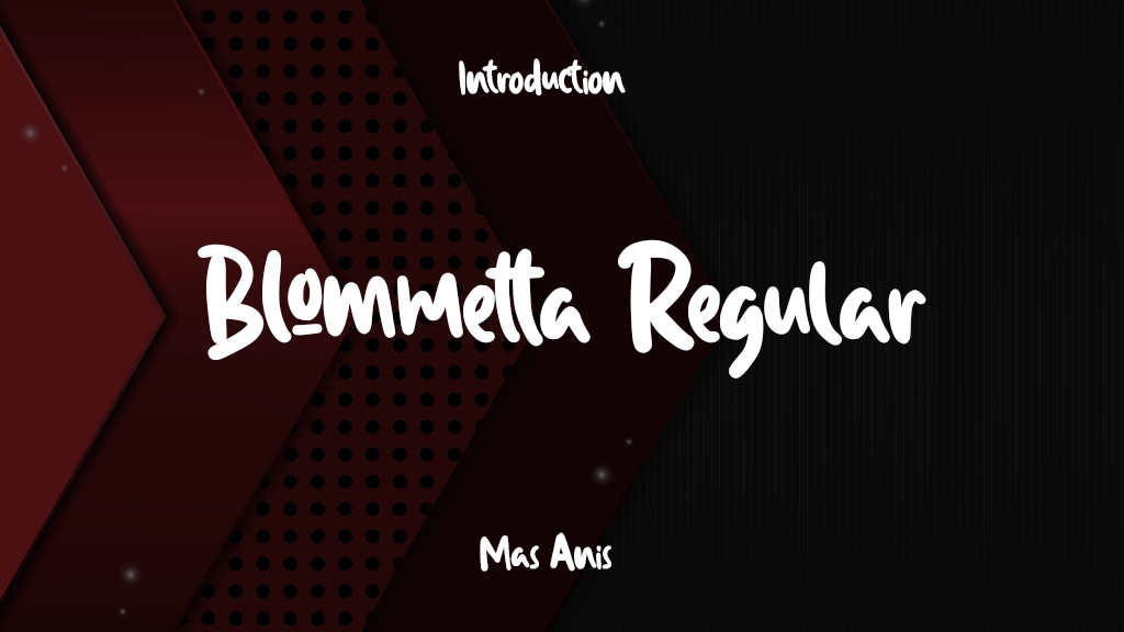 Blommetta Regular Font Sample Image 1