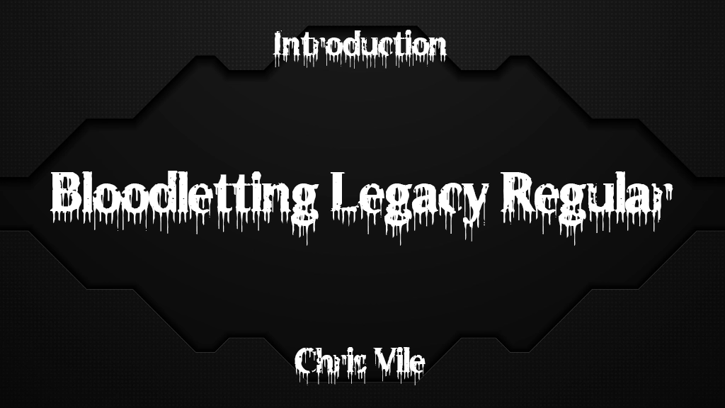 Bloodletting Legacy Regular Font Sample Image 1