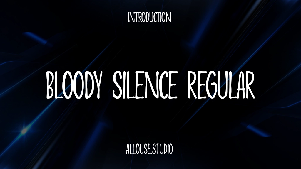 Bloody Silence Regular Font Sample Image 1